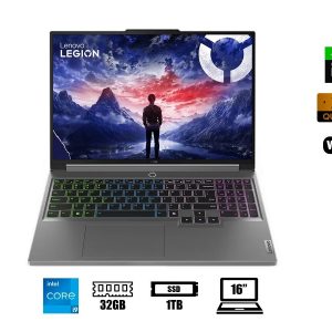 Lenovo LEGION 5 16IRX9 GAMING Core™ i9-14900HX 1TB SSD 32GB 16" (2560x1600) 165Hz WIN11 NVIDIA® RTX 4060 8192MB LUNA GRAY RGB Backlit
