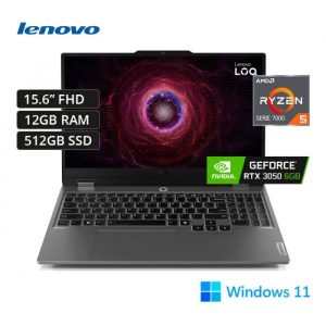 Lenovo LOQ 2024 15ARP9 GAMING AMD Ryzen 5 7235HS 512GB SSD 12GB 15.6" (1920x1080) WIN11 LUNA GREY NVIDIA® RTX 3050 6gb Backlit Keyboard