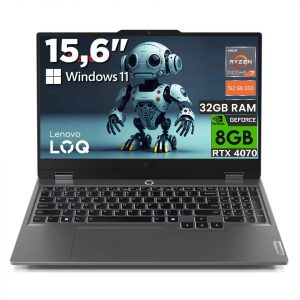 Lenovo LOQ 15ARP9 GAMING AMD Ryzen™ 7 7435HS 512 SSD 32GB 15.6″ (1920×1080) 144Hz WIN11 NVIDIA® RTX 4070 8192MB LUNA GREY Backlit Keyboard – 83JC009CUS
