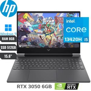 HP VICTUS 15-FA2013 GAMING Core™ i5-13420H 512GB SSD 8GB 15.6" (1920x1080) 144Hz WIN11 NVIDIA® RTX 3050 6GB MICA SILVER Backlit Keyboard  -   B95WHUA#ABA