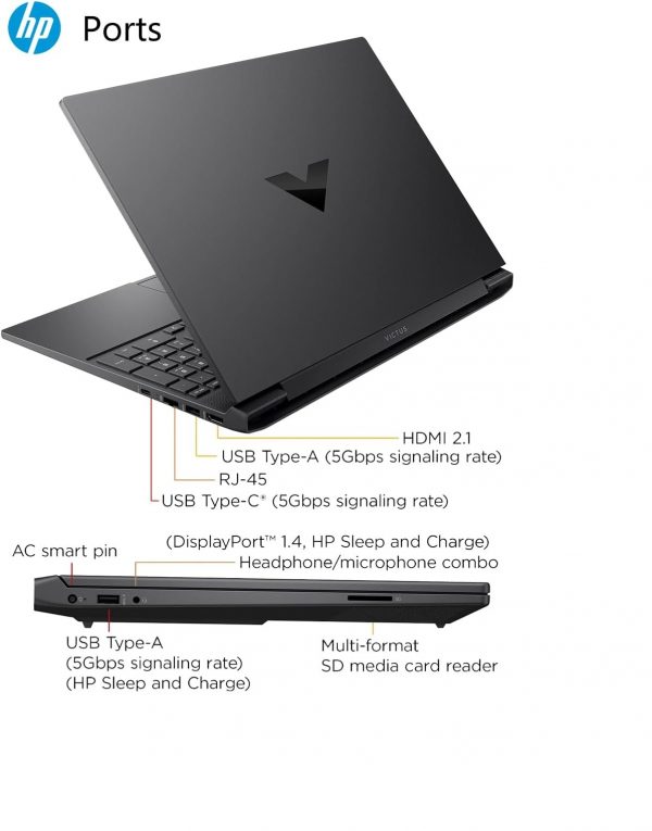 HP VICTUS 15-FB3093 GAMING AMD Ryzen™ 7 7445HS 512GB SSD 16GB 15.6" (1920x1080) 144Hz WIN11 NVIDIA® RTX 4050 6144MB MICA SILVER Backlit Keyboard En Ingles