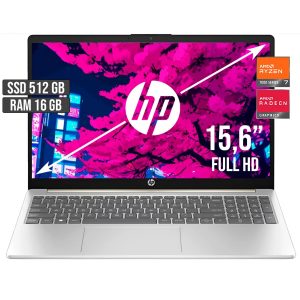 PORTATIL HP AMD RYZEN 7-7730U SSD 512GB RAM 16GB LED 15,6 FULL HD españól COLOR DORADO