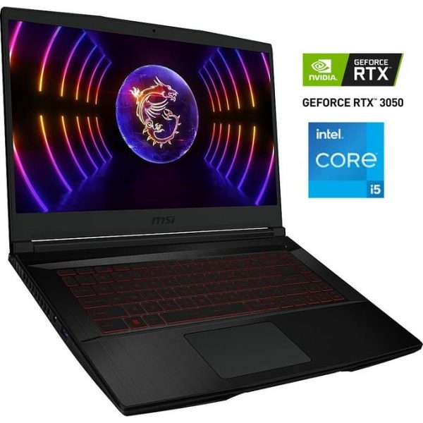 MSI GF63 THIN GAMING Core™ i5-11400H 512GB SSD 16GB 15.6" (1920x1080) 144Hz IPS WIN11 NVIDIA® RTX 3050 4096MB BLACK Backlit Keyboard INGLES