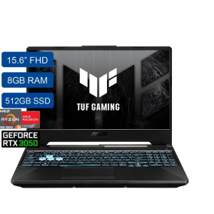 Computador Portátil Gamer RTX 3050  4GB ASUS TUF A 15.6" Pulgadas FA506NC - Ryzen 5 7535HS - RAM 8GB - Disco SSD 512GB - Negro