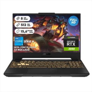 Laptop Asus TUF Fx507zc4 I5-12500h, Ram 8gb, 512gb Ssd, Rtx 3050 tapa aluminio