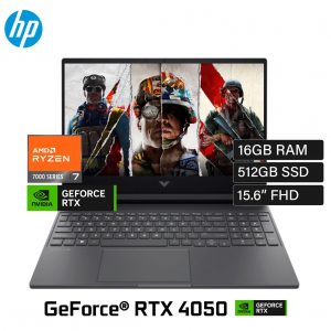 HP VICTUS 15-FB3093 GAMING AMD Ryzen™ 7 7445HS 512GB SSD 16GB 15.6" (1920x1080) 144Hz WIN11 NVIDIA® RTX 4050 6144MB MICA SILVER Backlit Keyboard En Ingles