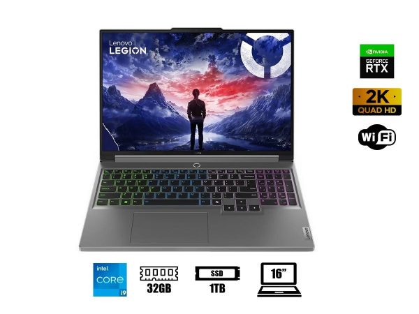 Lenovo LEGION 5 16IRX9 GAMING Core™ i9-14900HX 1TB SSD 32GB 16" 2k (2560x1600) 165Hz WIN11 NVIDIA® RTX 4060 8192MB LUNA GRAY RGB