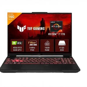 ASUS TUF Gaming | GPU: RTX 4050 | CPU: Ryzen 170| RAM: 16GB | PANTALLA: 144Hz 16" WUXGA | SSD: 512GB – Ideal para eSports MODELO 2026