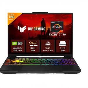 ASUS TUF Gaming | GPU: RTX 4050 | CPU: Ryzen 170| RAM: 16GB | PANTALLA: 144Hz 16" WUXGA | SSD: 512GB – Ideal para eSports MODELO 2026