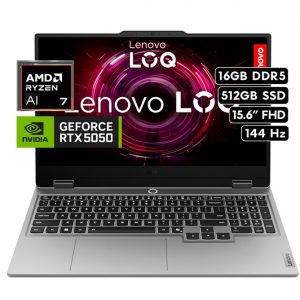 INTELIGENCIA ARTIFICIAL | Lenovo LOQ 15 RTX 5050 | Ryzen AI 7 250 | 144Hz – ¡Stock en Bogotá!